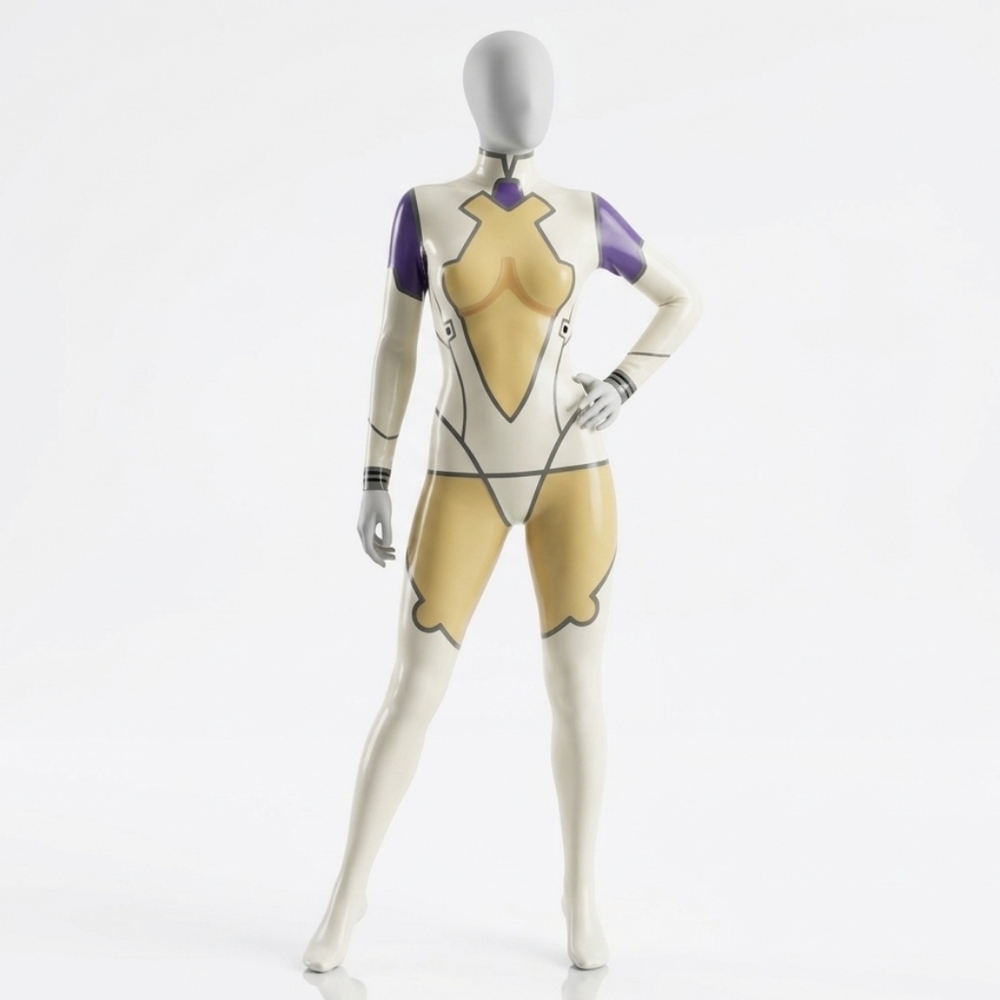 Latex Space Girl Cosplay Jumpsuit Catsuit XS
